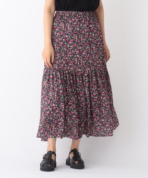 OPAQUE.CLIP（オペークドットクリップ）の「◆【C】モザイクフラワー ティアードスカート【WEB限定サイズ】（スカート・レディース・オレンジ系その他2/ピンク系5・38/36/40）」の10枚目の写真