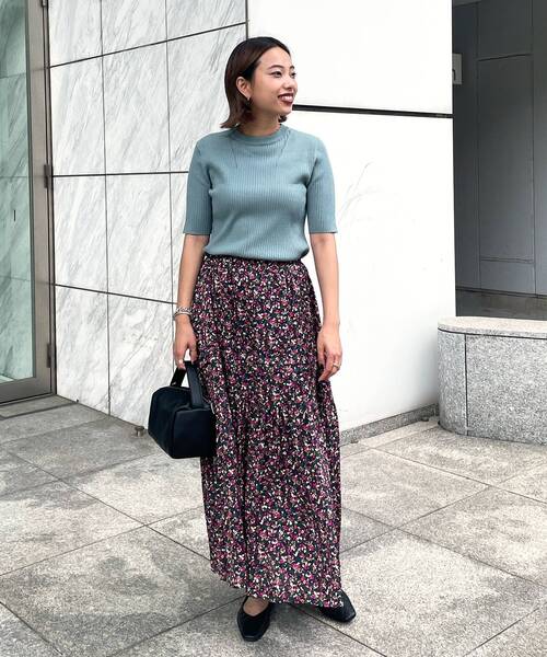 OPAQUE.CLIP（オペークドットクリップ）の「◆【C】モザイクフラワー ティアードスカート【WEB限定サイズ】（スカート・レディース・オレンジ系その他2/ピンク系5・38/36/40）」の16枚目の写真