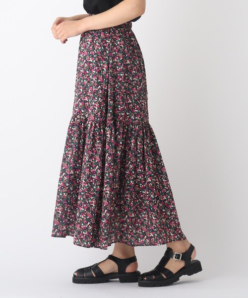 OPAQUE.CLIP(オペークドットクリップ)の「◆【C】モザイクフラワー ティアードスカート【WEB限定サイズ】(スカート・レディース・オレンジ系その他2/ピンク系5・38/36/40)」の22枚目の写真