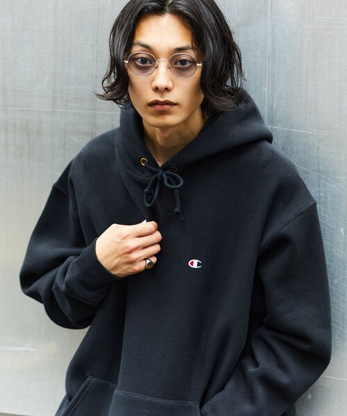 Champion(チャンピオン)の「champion/チャンピオン SP REVERSE WEAVE HOOD PARKA/リバースウィーブ/パーカー/別注(パーカー・メンズ・ライトグレー/ブラック・MEDIUM/LARGE)」の3枚目の写真
