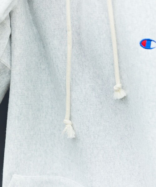 Champion(チャンピオン)の「champion/チャンピオン SP REVERSE WEAVE HOOD PARKA/リバースウィーブ/パーカー/別注(パーカー・メンズ・ライトグレー/ブラック・MEDIUM/LARGE)」の13枚目の写真