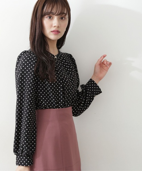 PROPORTION BODY DRESSING(プロポーションボディドレッシング)の「ドットブラウス / 1212210902(シャツ/ブラウス・レディース・ブラック系その他/ホワイト系その他・MEDIUM/SMALL)」の6枚目の写真