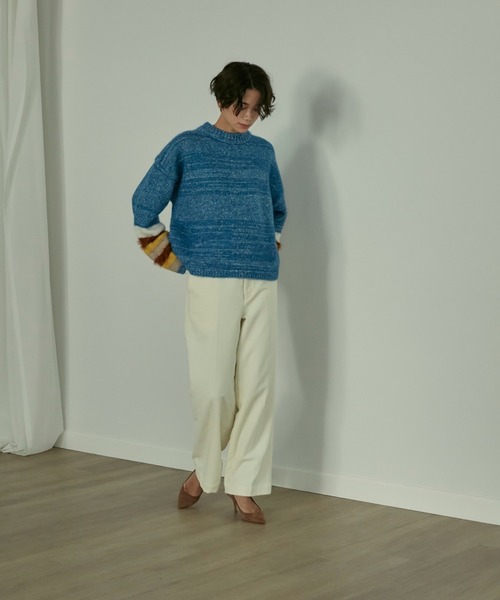 INED（イネド）の「コーデュロイハイウエストワイドパンツ（その他パンツ・レディース・ミント/テラコッタ/アイボリー・7号/9号/11号）」の7枚目の写真