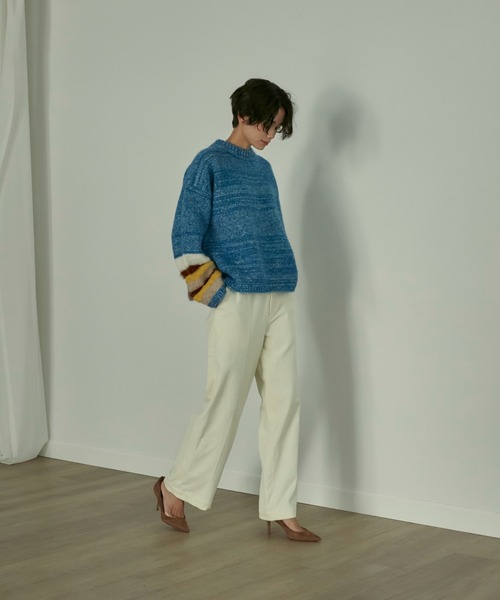 INED（イネド）の「コーデュロイハイウエストワイドパンツ（その他パンツ・レディース・ミント/テラコッタ/アイボリー・7号/9号/11号）」の8枚目の写真