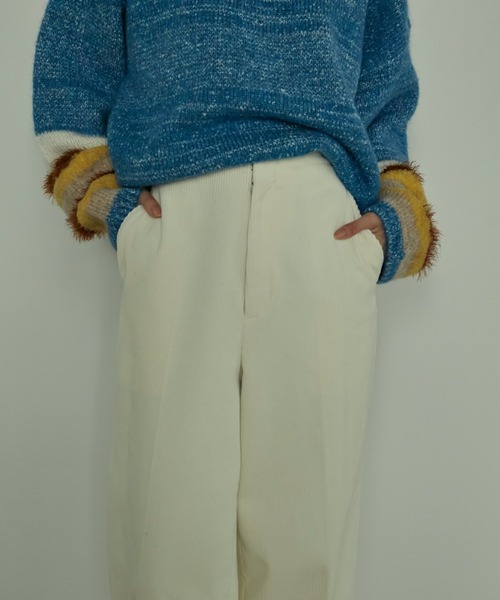 INED（イネド）の「コーデュロイハイウエストワイドパンツ（その他パンツ・レディース・ミント/テラコッタ/アイボリー・7号/9号/11号）」の10枚目の写真