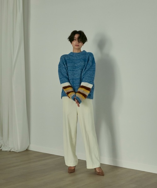 INED（イネド）の「コーデュロイハイウエストワイドパンツ（その他パンツ・レディース・ミント/テラコッタ/アイボリー・7号/9号/11号）」の14枚目の写真