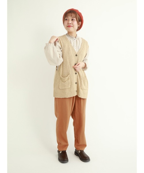 Samansa Mos2(サマンサ モスモス)の「襟シャーリング前後2WAYレースブラウス(シャツ/ブラウス・レディース・オフホワイト/グリーン/ベージュ/ブラック・フリ-)」の16枚目の写真