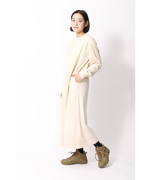 Snow Peak（スノーピーク）の「Recycled Cotton Heavy L/S Dress（ワンピース・レディース・グレー/ブラック/ホワイト・3/2/1）」の4枚目の写真