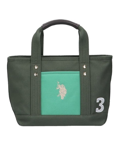 U.S. POLO ASSN.(ユーエスポロアッスン)の「【U.S. POLO ASSN.】 ユーエスポロアッスン キャンバス ロゴトートバッグ USPA-18623(トートバッグ・レディース・レッド系その他/グリーン系その他/ブルー系その他/ブラック×イエロー/カーキ系/ホワイト×レッド/イエロー系その他/ネイビー系・FREE)」の4枚目の写真
