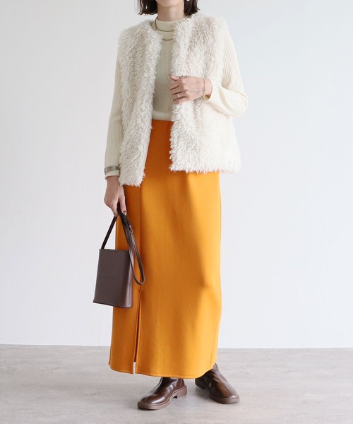 reca(レカ)の「シープファーベスト(ベスト・レディース・アイボリー/ベージュ・FREE)」の10枚目の写真