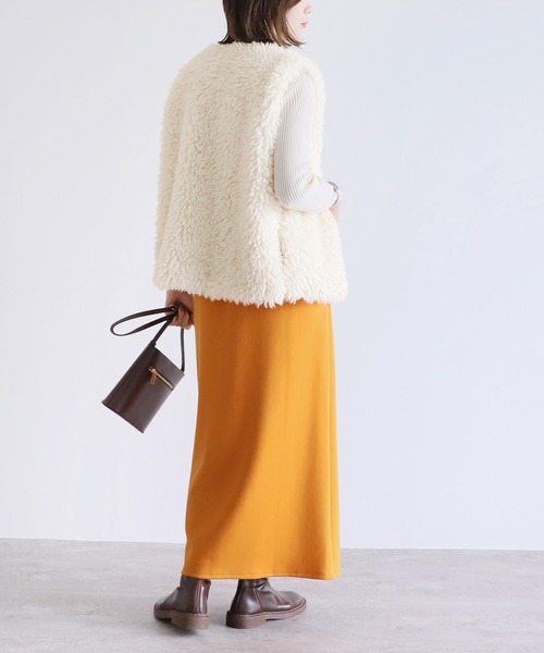 reca(レカ)の「シープファーベスト(ベスト・レディース・アイボリー/ベージュ・FREE)」の15枚目の写真