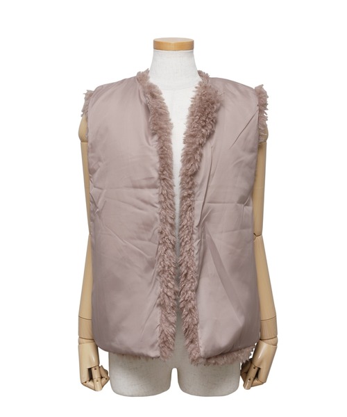 reca(レカ)の「シープファーベスト(ベスト・レディース・アイボリー/ベージュ・FREE)」の20枚目の写真