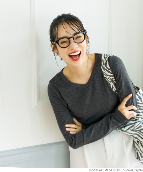 coca(coca)(コカ)の「Vネックベビースキンインナー(Tシャツ/カットソー・レディース・ホワイト/その他/ブラック/グレー・S/M/L)」の11枚目の写真