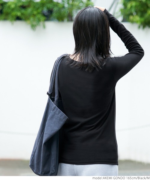 coca(coca)(コカ)の「Vネックベビースキンインナー(Tシャツ/カットソー・レディース・ホワイト/その他/ブラック/グレー・S/M/L)」の9枚目の写真