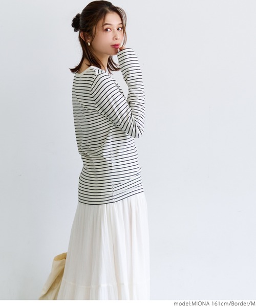 coca(coca)(コカ)の「Vネックベビースキンインナー(Tシャツ/カットソー・レディース・ホワイト/その他/ブラック/グレー・S/M/L)」の15枚目の写真