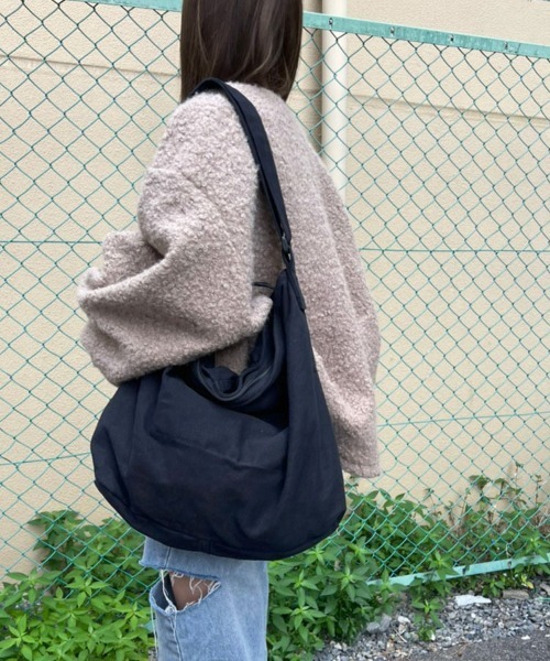 DONOBAN（ドノバン）の「ビックサイズキャンバスショルダーバッグ（ショルダーバッグ・レディース・ホワイト系その他/ブラック/カーキ・ONESIZE/ONE SIZE）」の7枚目の写真