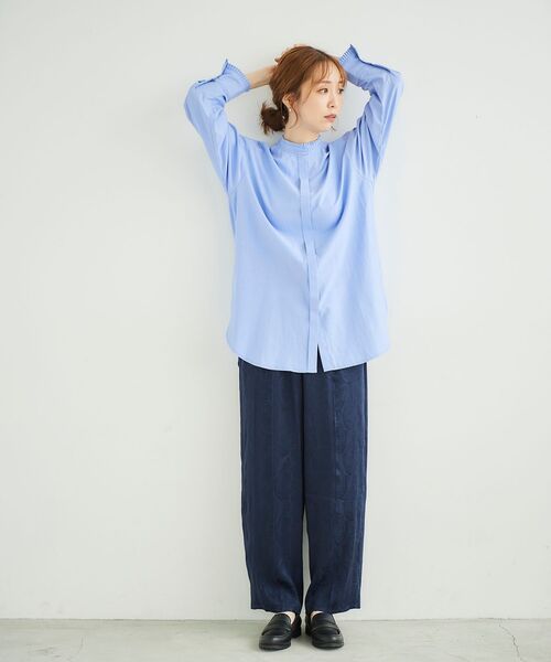 le.coeur blanc(ルクールブラン)の「ジャガードイージーパンツ(その他パンツ・レディース・オリーブ/ネイビー・38)」の11枚目の写真