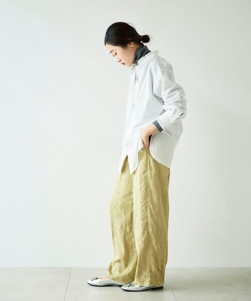 le.coeur blanc(ルクールブラン)の「ジャガードイージーパンツ(その他パンツ・レディース・オリーブ/ネイビー・38)」の5枚目の写真