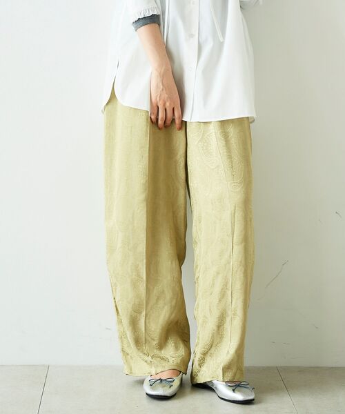 le.coeur blanc(ルクールブラン)の「ジャガードイージーパンツ(その他パンツ・レディース・オリーブ/ネイビー・38)」の10枚目の写真