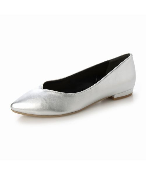 Fin(フィン)の「Vカットフラットシューズ【低反発スポンジ入り】(パンプス・レディース・ブラック/ベージュ/シルバー・22.5cm/23cm/23.5cm/24cm/24.5cm)」の13枚目の写真