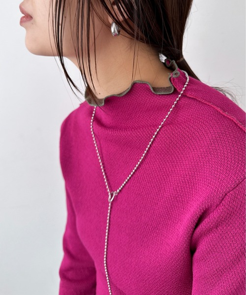 EPIMI E'PIMMY(エピミエピミー)の「リバーシブルハイネックニットブルオーバー(ニット/セーター・レディース・グリーン系その他/モカ/オレンジ/パープル/ピンク・MEDIUM)」の4枚目の写真