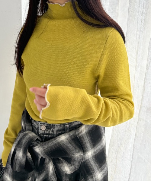 EPIMI E'PIMMY(エピミエピミー)の「リバーシブルハイネックニットブルオーバー(ニット/セーター・レディース・グリーン系その他/モカ/オレンジ/パープル/ピンク・MEDIUM)」の3枚目の写真