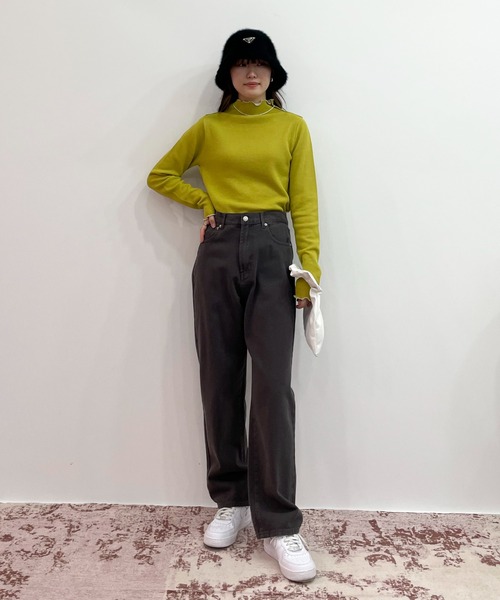 EPIMI E'PIMMY(エピミエピミー)の「リバーシブルハイネックニットブルオーバー(ニット/セーター・レディース・グリーン系その他/モカ/オレンジ/パープル/ピンク・MEDIUM)」の12枚目の写真