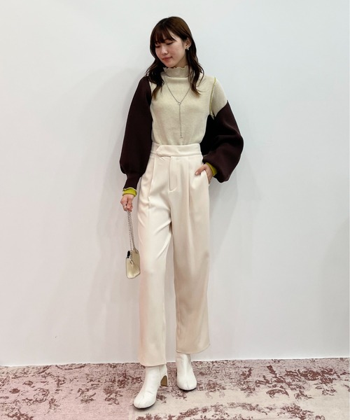 EPIMI E'PIMMY(エピミエピミー)の「リバーシブルハイネックニットブルオーバー(ニット/セーター・レディース・グリーン系その他/モカ/オレンジ/パープル/ピンク・MEDIUM)」の13枚目の写真