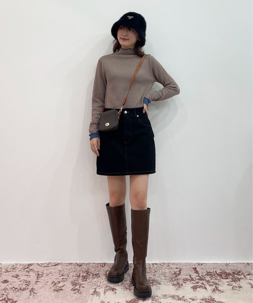 EPIMI E'PIMMY(エピミエピミー)の「リバーシブルハイネックニットブルオーバー(ニット/セーター・レディース・グリーン系その他/モカ/オレンジ/パープル/ピンク・MEDIUM)」の10枚目の写真