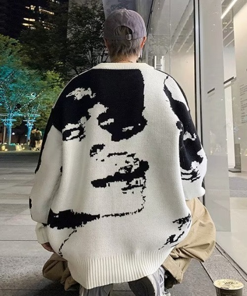 MGV(エムジーヴィー)の「ルーズシルエットデザインニット(ニット/セーター・メンズ・ホワイト・MEDIUM/LARGE/X-LARGE)」の7枚目の写真