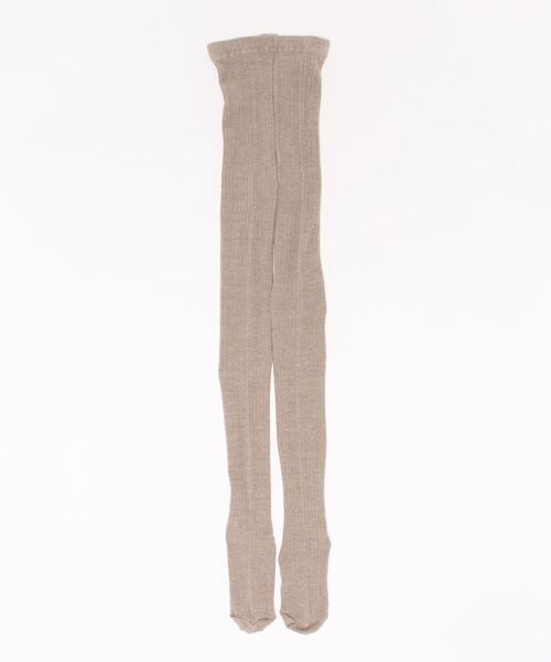 Samansa Mos2（サマンサ モスモス）の「変則リブタイツ（タイツ/ストッキング・レディース・モカ/チャコール/レッド・ﾌﾘ-）」の2枚目の写真