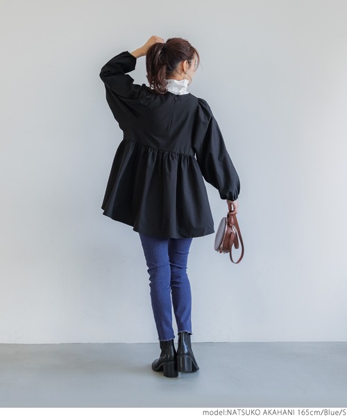 coca（coca）（コカ）の「スーパーストレッチハイウエストカットオフスキニー（デニムパンツ・レディース・ブルー/ブラック・S/M/L）」の12枚目の写真