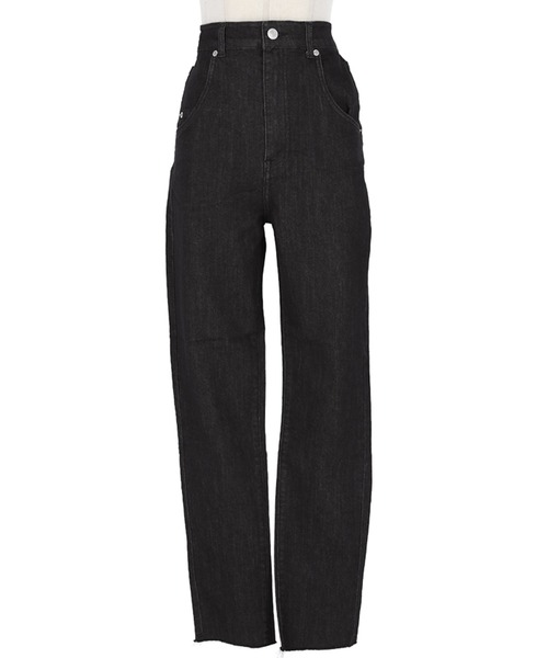 coca（coca）（コカ）の「スーパーストレッチハイウエストカットオフスキニー（デニムパンツ・レディース・ブルー/ブラック・S/M/L）」の16枚目の写真