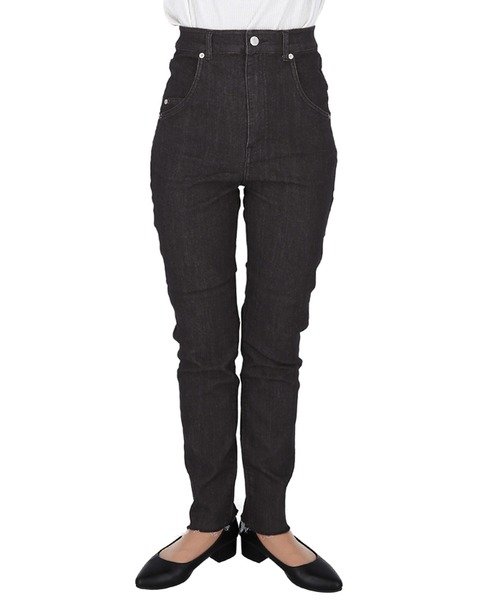 coca（coca）（コカ）の「スーパーストレッチハイウエストカットオフスキニー（デニムパンツ・レディース・ブルー/ブラック・S/M/L）」の17枚目の写真