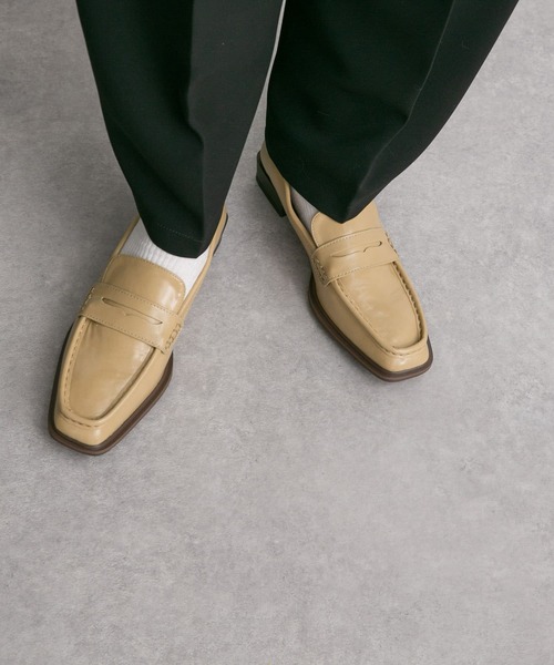 KBF(ケイビーエフ)の「スクエアトゥローファー(ローファー・レディース・ベージュ/ブラック・38/36/37)」の9枚目の写真