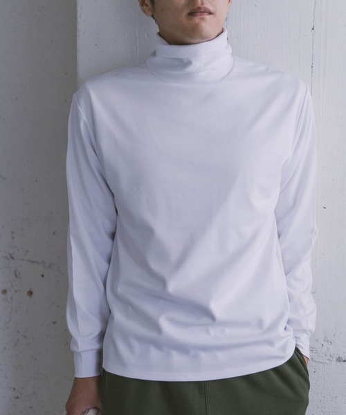 URBAN RESEARCH DOORS（アーバンリサーチドアーズ）の「『UR TECH』ポンチタートルネックTシャツ（Tシャツ/カットソー・メンズ・ネイビー/チャコールグレー/オフホワイト・MEDIUM/LARGE）」の18枚目の写真