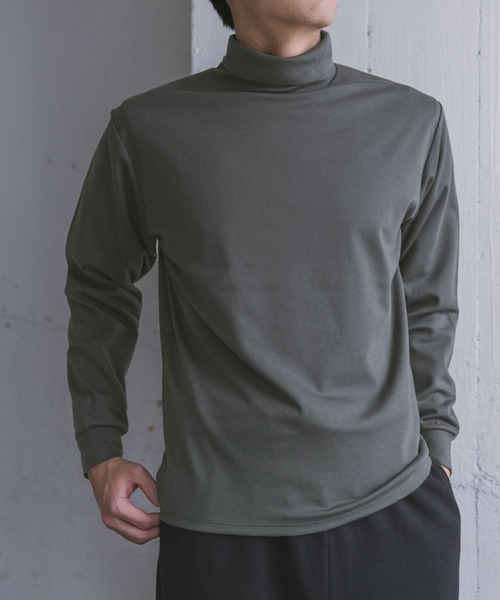 URBAN RESEARCH DOORS（アーバンリサーチドアーズ）の「『UR TECH』ポンチタートルネックTシャツ（Tシャツ/カットソー・メンズ・ネイビー/チャコールグレー/オフホワイト・MEDIUM/LARGE）」の6枚目の写真