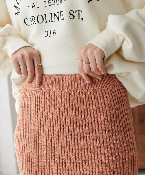 DISCOAT(ディスコート)の「リブニットロングスカート(スカート・レディース・チャコールグレー/オレンジ・FREE)」の20枚目の写真