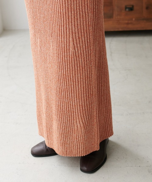 DISCOAT(ディスコート)の「リブニットロングスカート(スカート・レディース・チャコールグレー/オレンジ・FREE)」の21枚目の写真