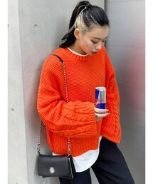 EVRIS | パターンルーズニットトップス(ニット/セーター)