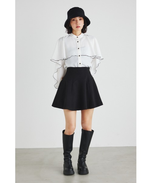 rienda(リエンダ)の「フリルスリーブハイネックブラウス(シャツ/ブラウス・レディース・ホワイト/ブラック/ライトブルー・FREE)」の12枚目の写真