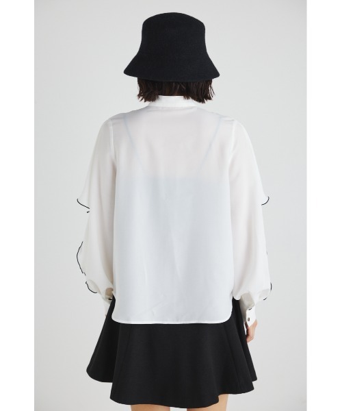 rienda(リエンダ)の「フリルスリーブハイネックブラウス(シャツ/ブラウス・レディース・ホワイト/ブラック/ライトブルー・FREE)」の21枚目の写真