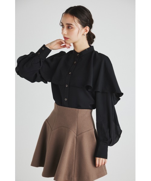 rienda(リエンダ)の「フリルスリーブハイネックブラウス(シャツ/ブラウス・レディース・ホワイト/ブラック/ライトブルー・FREE)」の13枚目の写真