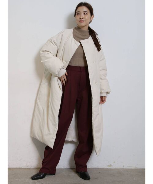 COTORICA（コトリカ）の「ファイバーダウンコート（ダウンジャケット/コート・レディース・アイボリー/ブラック・FREE）」の15枚目の写真