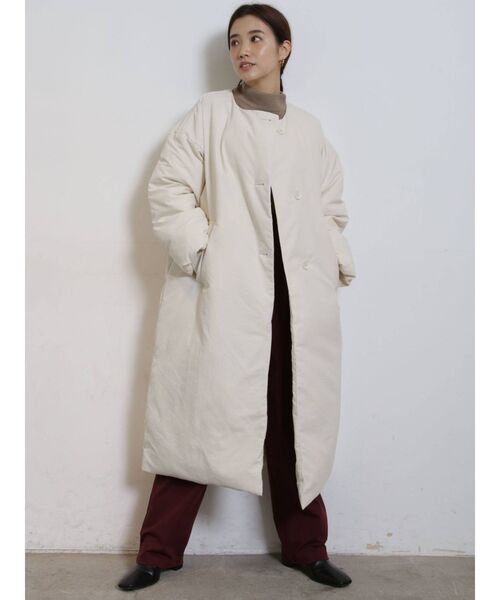 COTORICA（コトリカ）の「ファイバーダウンコート（ダウンジャケット/コート・レディース・アイボリー/ブラック・FREE）」の16枚目の写真