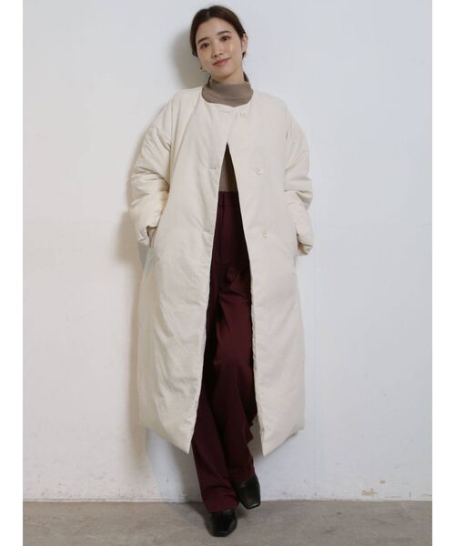 COTORICA（コトリカ）の「ファイバーダウンコート（ダウンジャケット/コート・レディース・アイボリー/ブラック・FREE）」の17枚目の写真