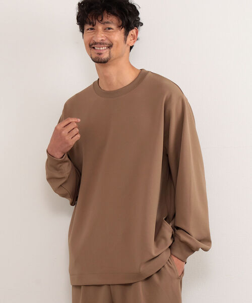 B:MING by BEAMS（ビーミングバイビームス）の「B:MING by BEAMS / ダブルフェイス 梨地 カットソー(セットアップ対応)（Tシャツ/カットソー・メンズ・ネイビー/ブラウン系その他2/チャコールグレー・SMALL/MEDIUM/LARGE/X-LARGE）」の3枚目の写真