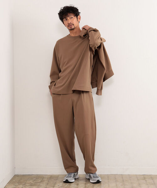 B:MING by BEAMS（ビーミングバイビームス）の「B:MING by BEAMS / ダブルフェイス 梨地 カットソー(セットアップ対応)（Tシャツ/カットソー・メンズ・ネイビー/ブラウン系その他2/チャコールグレー・SMALL/MEDIUM/LARGE/X-LARGE）」の6枚目の写真