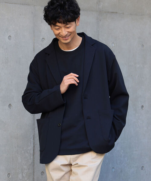 B:MING by BEAMS（ビーミングバイビームス）の「B:MING by BEAMS / ダブルフェイス 梨地 カットソー(セットアップ対応)（Tシャツ/カットソー・メンズ・ネイビー/ブラウン系その他2/チャコールグレー・SMALL/MEDIUM/LARGE/X-LARGE）」の15枚目の写真