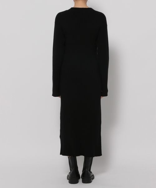 mysty woman（ミスティウーマン）の「【WEB限定カラー有】柄ベストＳＥＴニットワンピース 176519（ワンピース・レディース・ブラック/ブラウン/モカ/アイボリー・FREE）」の9枚目の写真